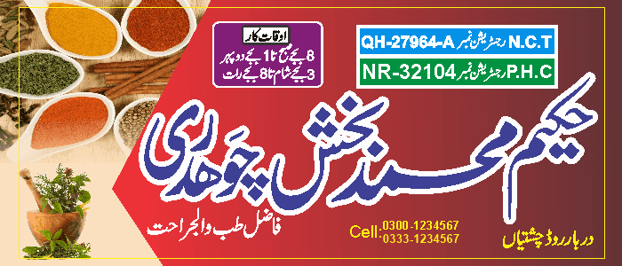 Hakeem business card urdu free Urdu vector graphic