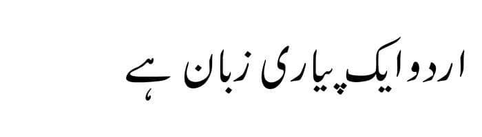 Pak Nastaleeq free urdu font sample image