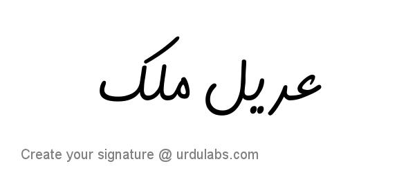 Urdu Hand Drawn Signature of Adeel Malik