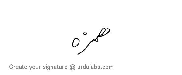 Urdu Hand Drawn Signature of Hamza