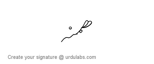 Urdu Hand Drawn Signature of Humna