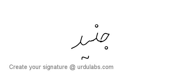 Urdu Hand Drawn Signature of Junaid