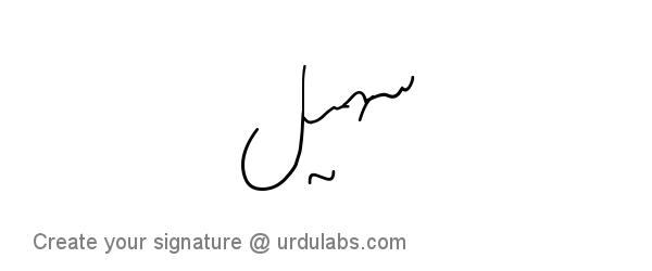 Urdu Hand Drawn Signature of Sohail