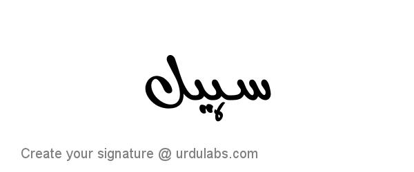 Urdu Hand Drawn Signature of Sohail